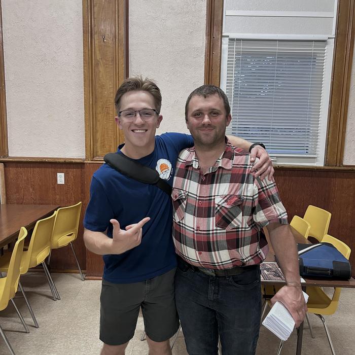 Adam with Michael Hardy of the Niagara Antique Power Association